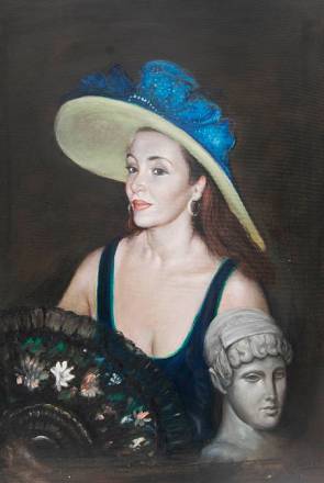 la bellezza dell'essere e quella femminile nelle sfumature dell'arte. in mostra alla galleria la pigna le opere di patrizia reali e di mario russo. madrina l'attrice adriana russo.